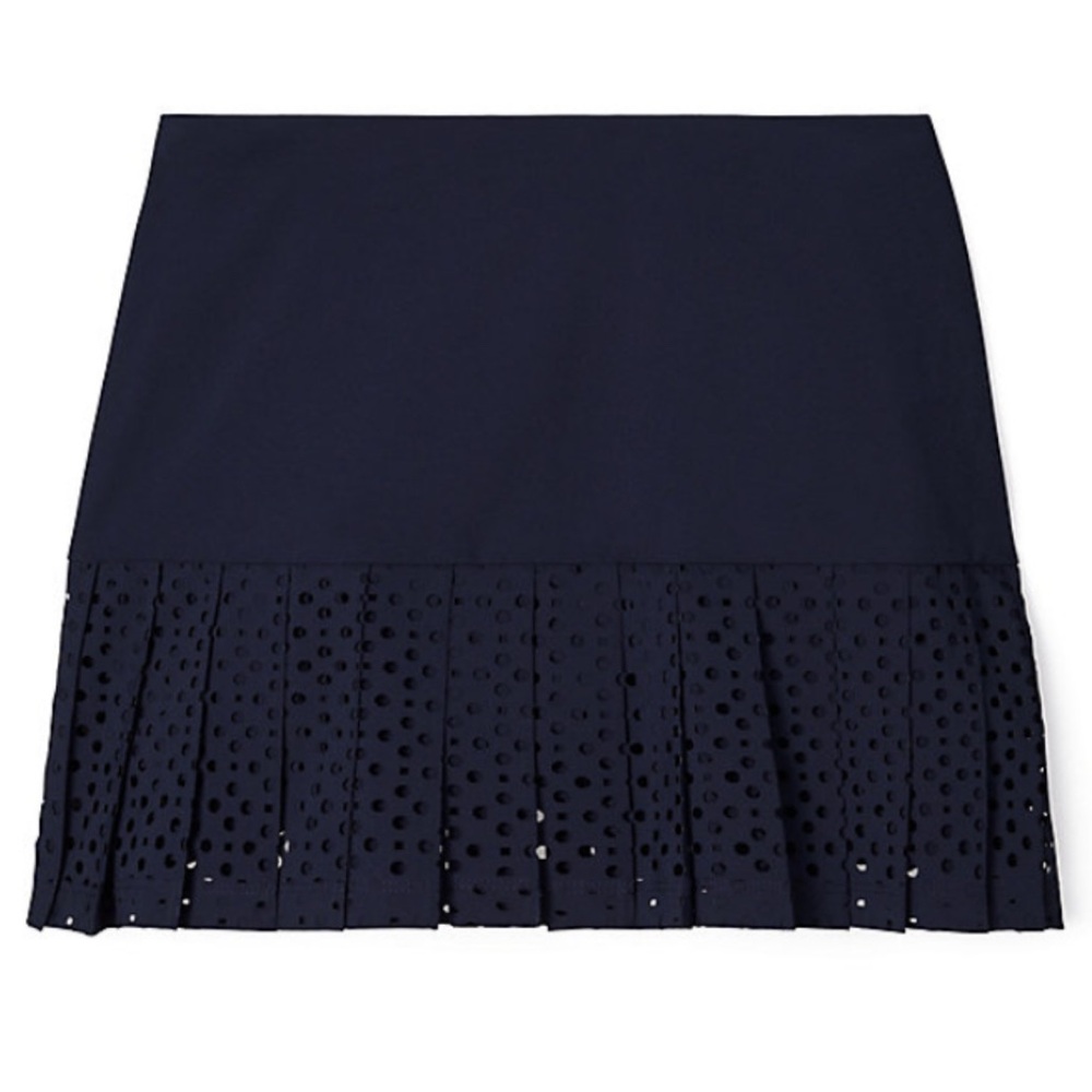 Tory Burch Sport Laser Cut Pleated Hem Tennis Skirt